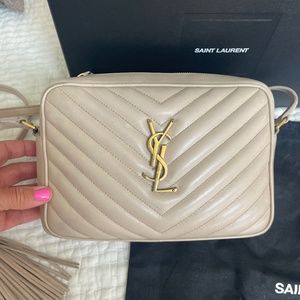 LOU YSL Blush Camera Bag in quilted Leather